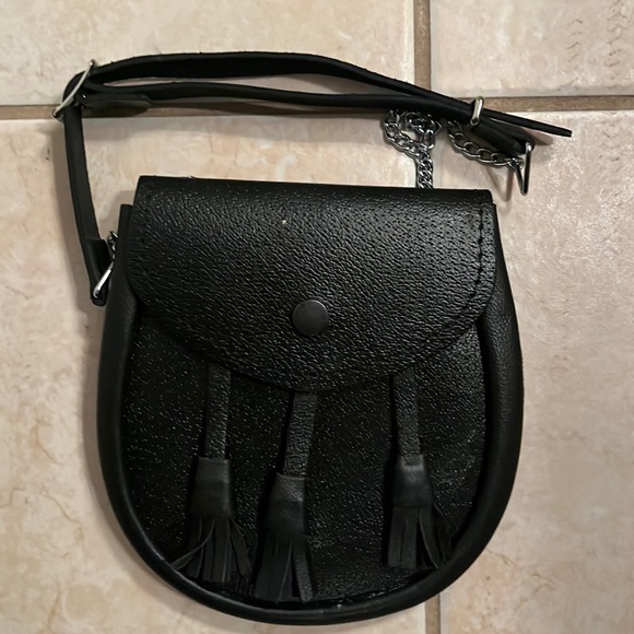 Handbags - REAL BLACK LEATHER SPORRAN
